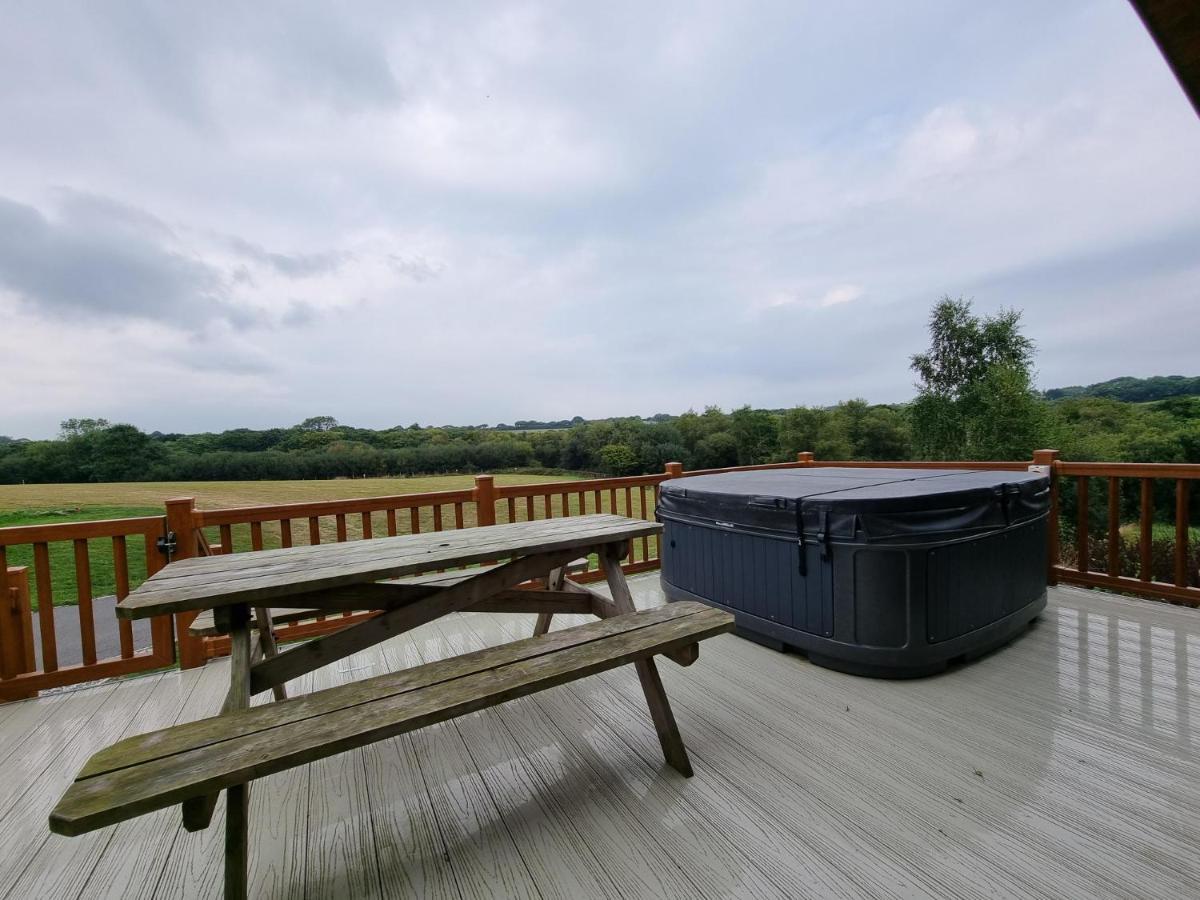 Beautiful Willow Lodge 67-4-6 Persons-Private Hot Tub-Pet Friendly-Tranquil Holiday Away From It All Yet Not Far To St Austell-The Holiday Home Has Two Bedrooms, Living & Dining Area, Equipped Kitchen -Decking-Al Fresco Dining-Fishing Lakes-Pet Frien Grampound Экстерьер фото